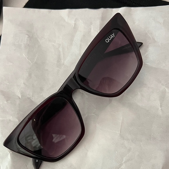 Quay Australia Accessories - Quay Australia Dark Burgundy Sunglasses